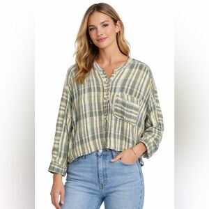 Pilcro (Anthropologie) Breezy Plaid Button-Down – Women’s Sz S